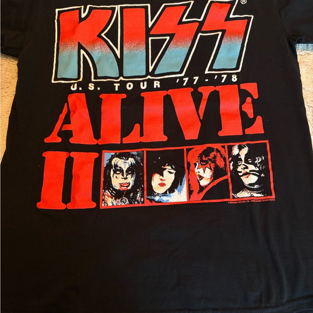 Kiss Official Alive II Tour Tee. 2024 reprint